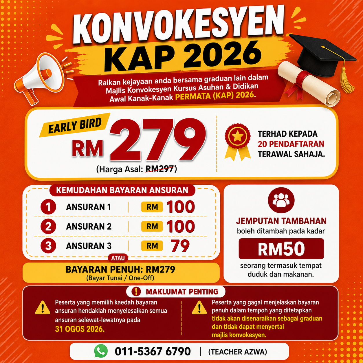 KONVOKESYEN KAP 2026 - RM 279 (EARLY BIRD-20 TERAWAL)
